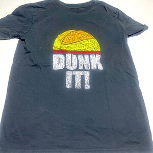 Cat & Jack Dunk It Graphic Tee - Dark Gray youth L 12/14